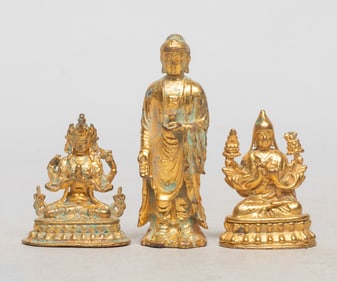 Set Chinese Gilt Bronze Toggles