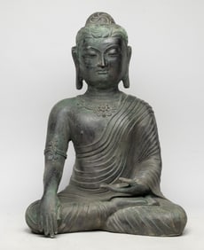 Large Chinese Temple Used Bronze Buddha