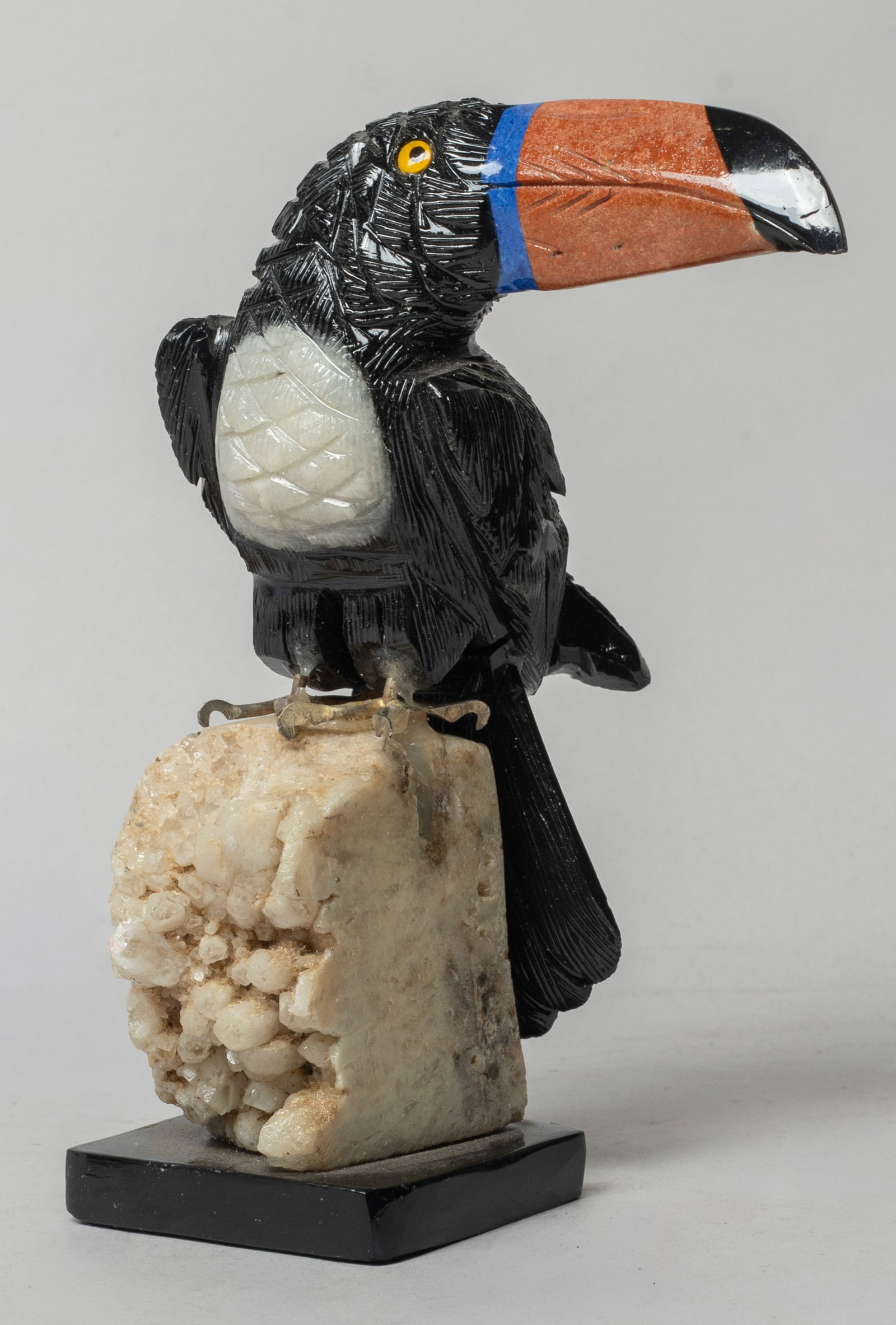 Vintage Gemstone Parrot Table Sculpture (1 of 12)