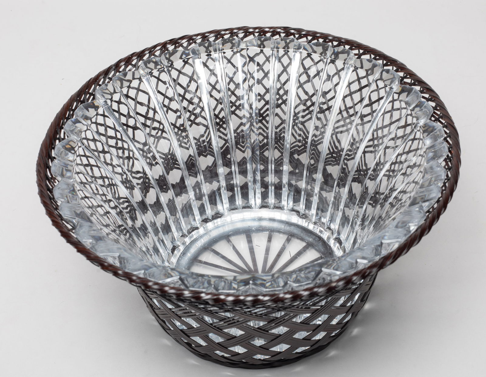 Vintage Large Cut Crystal Glass Bowl (1 of 9)