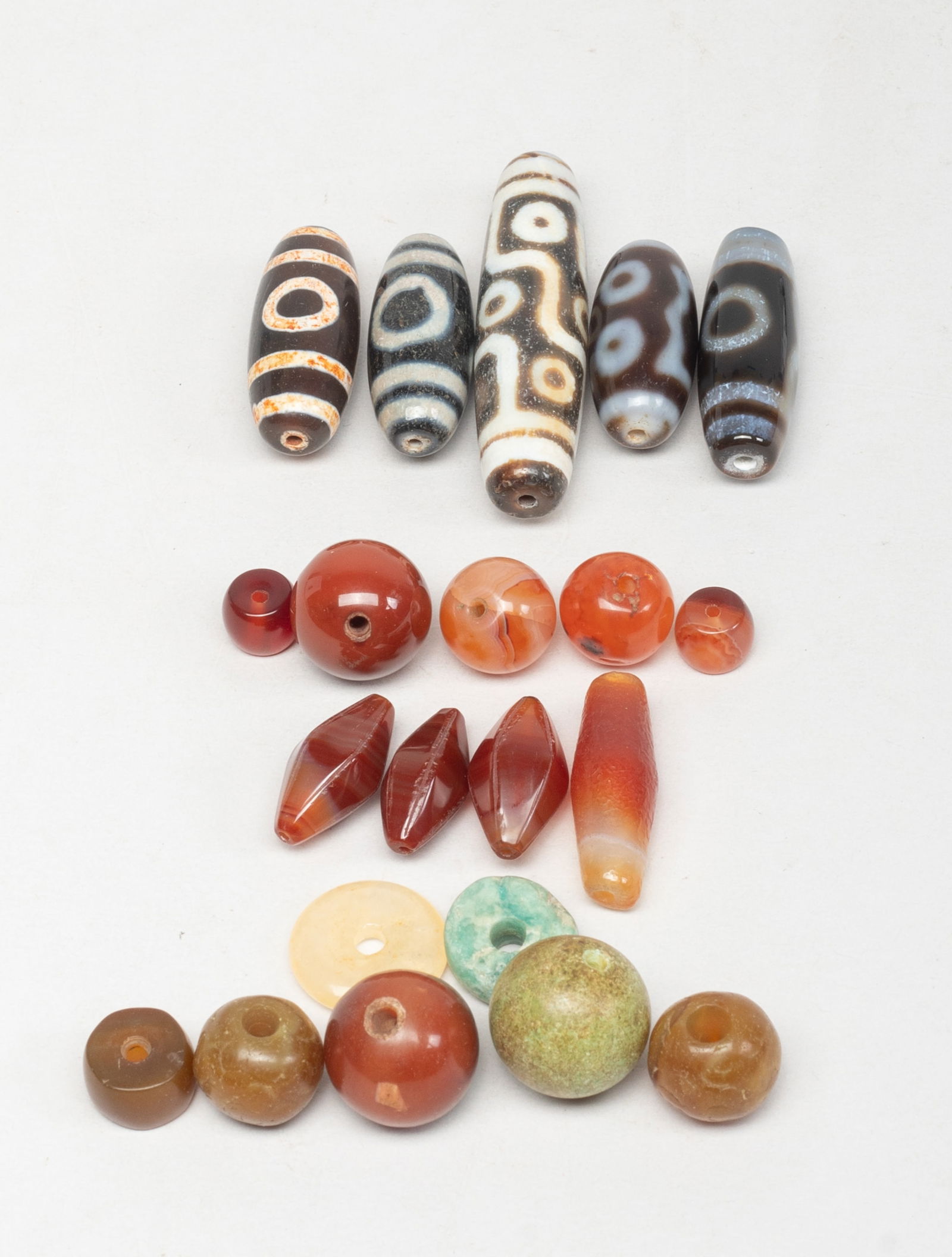 Estate Large Set Chinese Dzi Beads, Agate Beads (1 of 12)