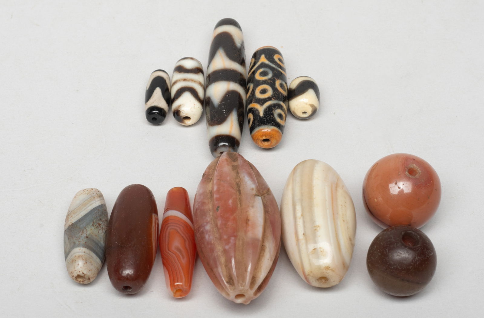 Set Chinese Dzi Beads, Agate, Stone Beads (1 of 9)