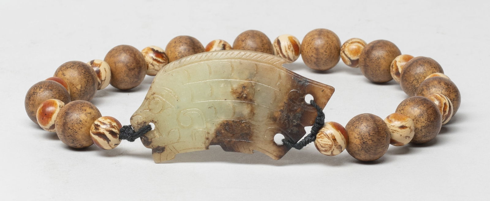 Chinese Jade, Agarwood, Amber Prayer Beads (1 of 10)
