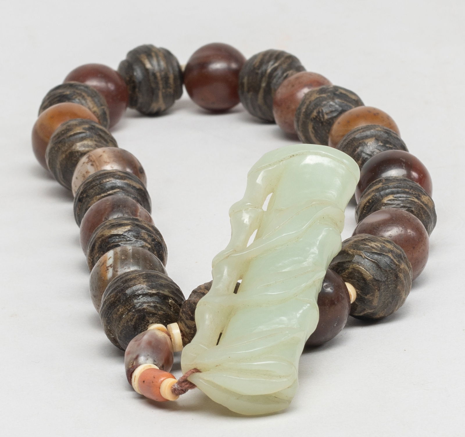 Chinese Jade, Agarwood, Agate Prayer Beads (1 of 17)