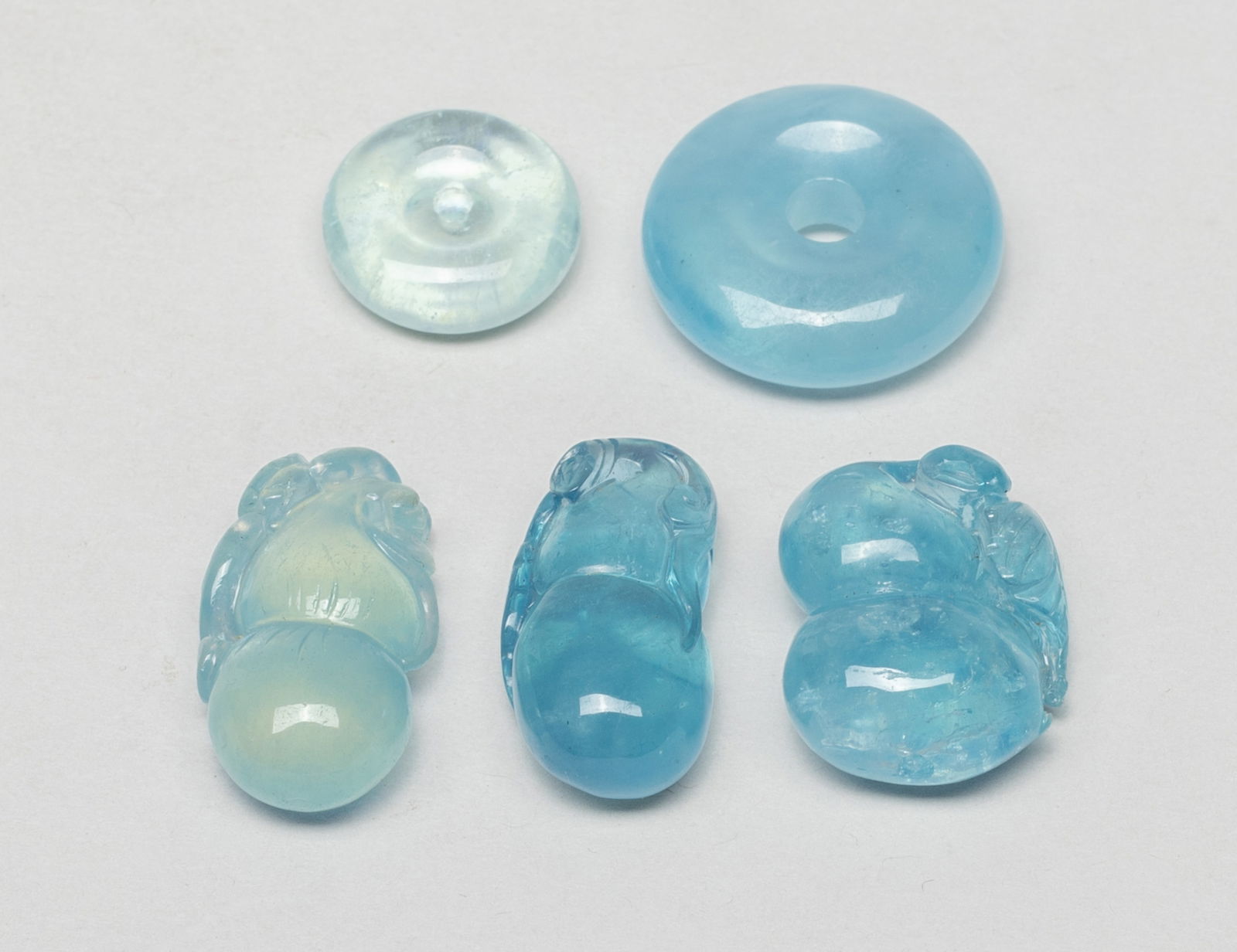 Set Chinese Export Aquamarine Pendants (1 of 14)