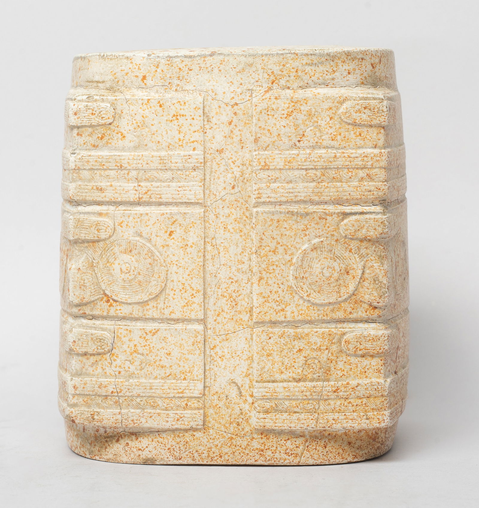 Chinese Burnt Jade/ Stone Sculpture of Cong (1 of 10)