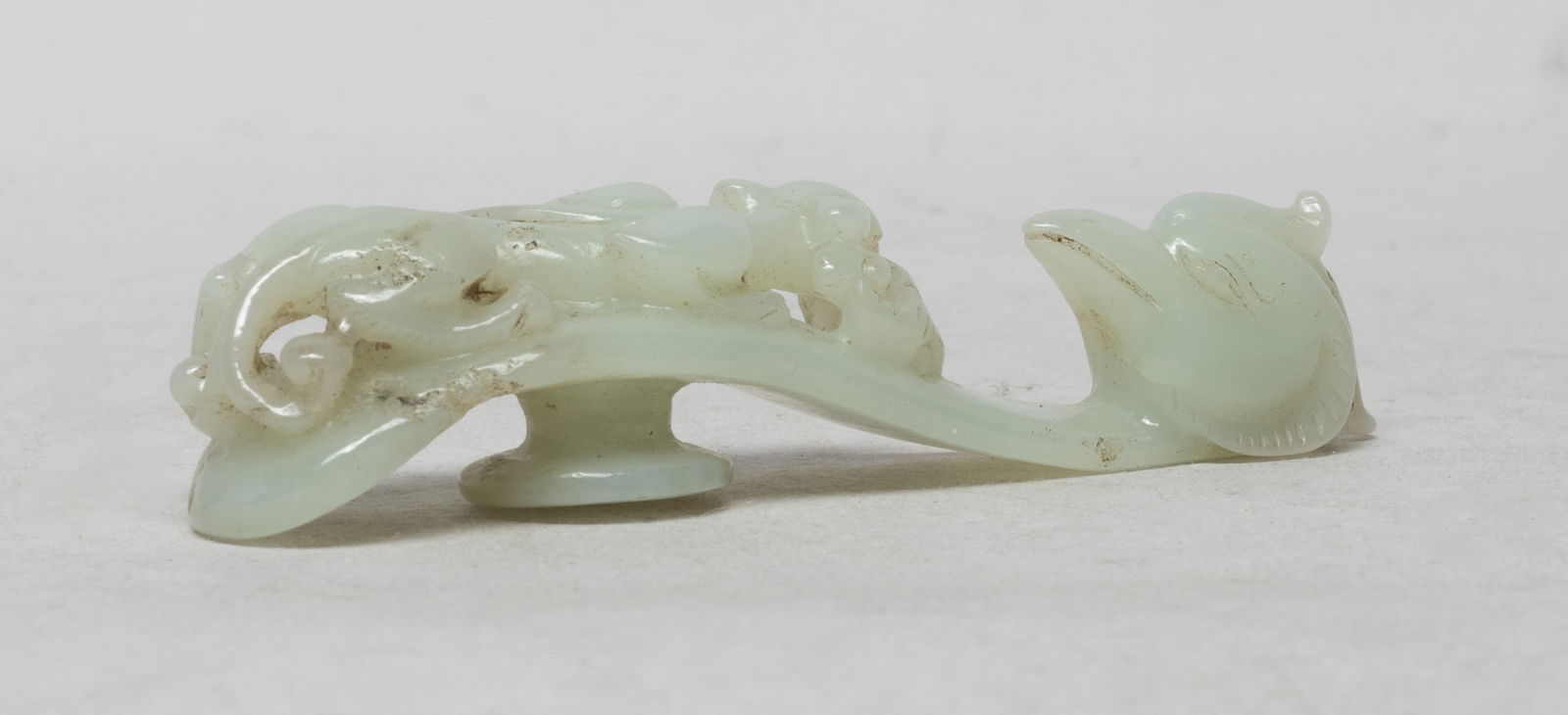 Estate Chinese jade Carved Belt Buckle (1 of 13)