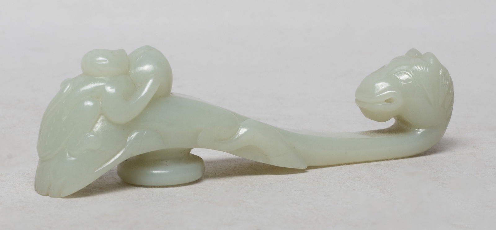 Estate Chinese jade Carved Belt Buckle (1 of 11)