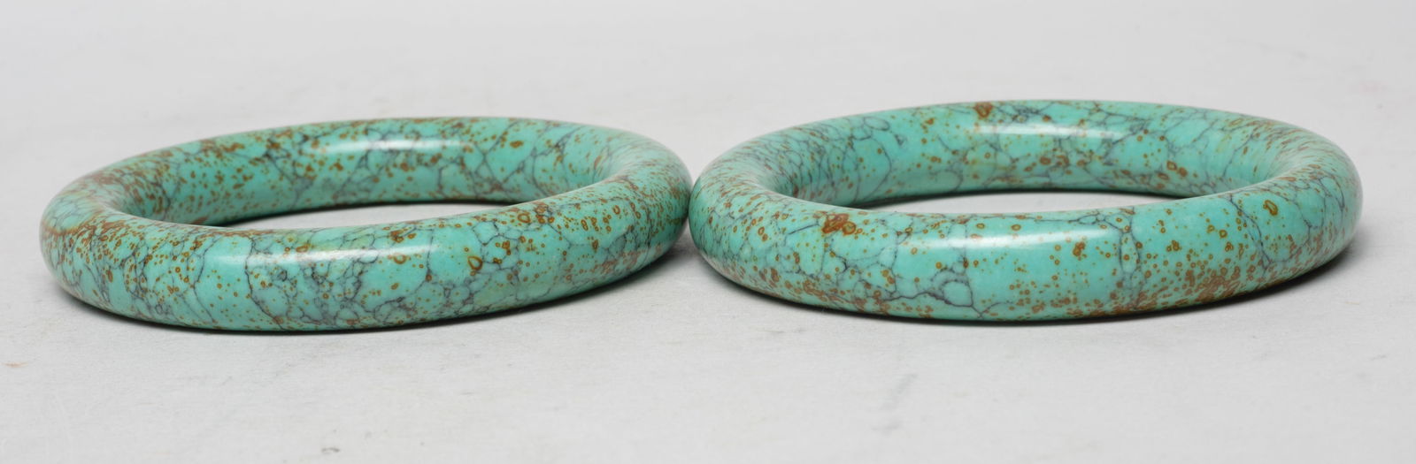 Two Chinese Export Stone Bangles - 3