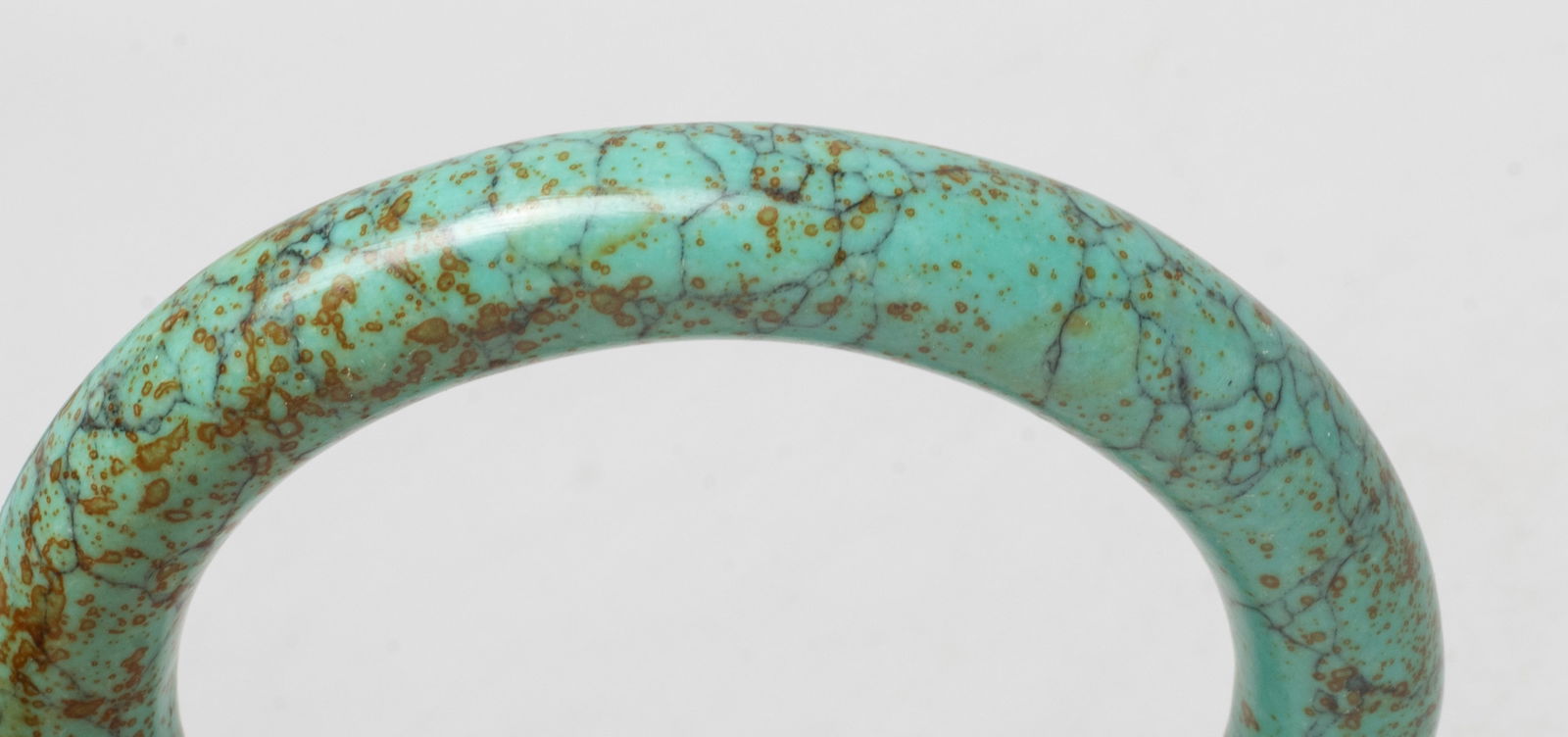 Two Chinese Export Stone Bangles - 5