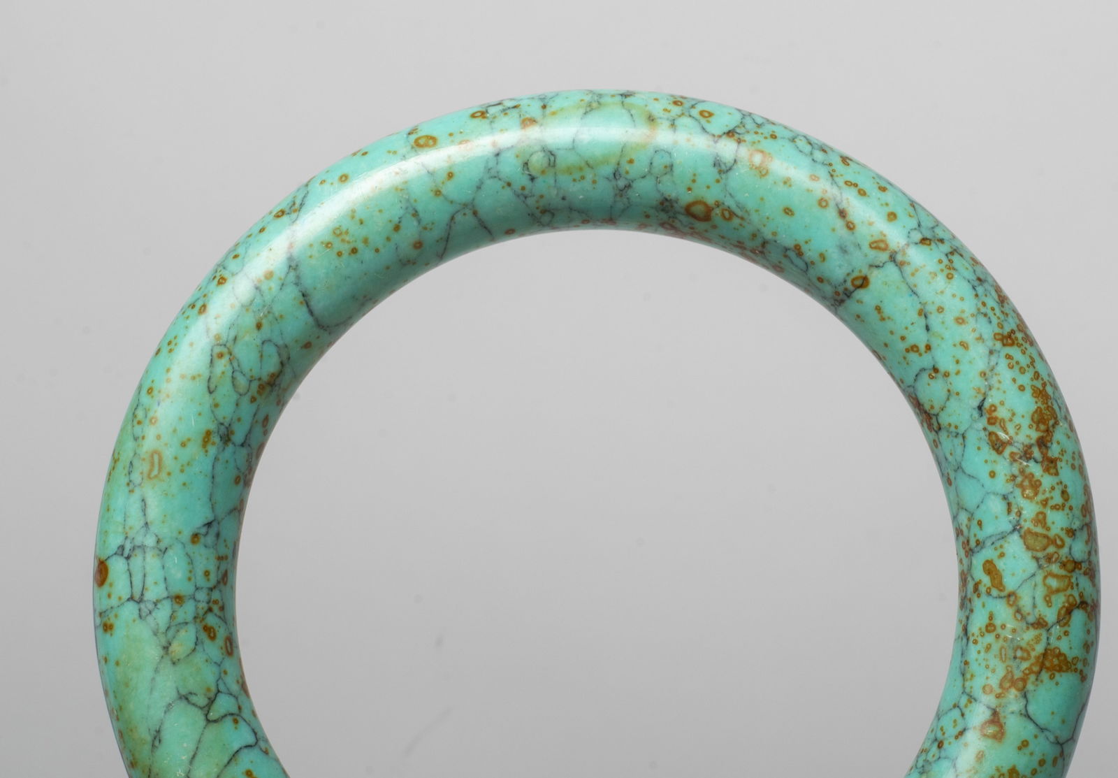 Two Chinese Export Stone Bangles - 8