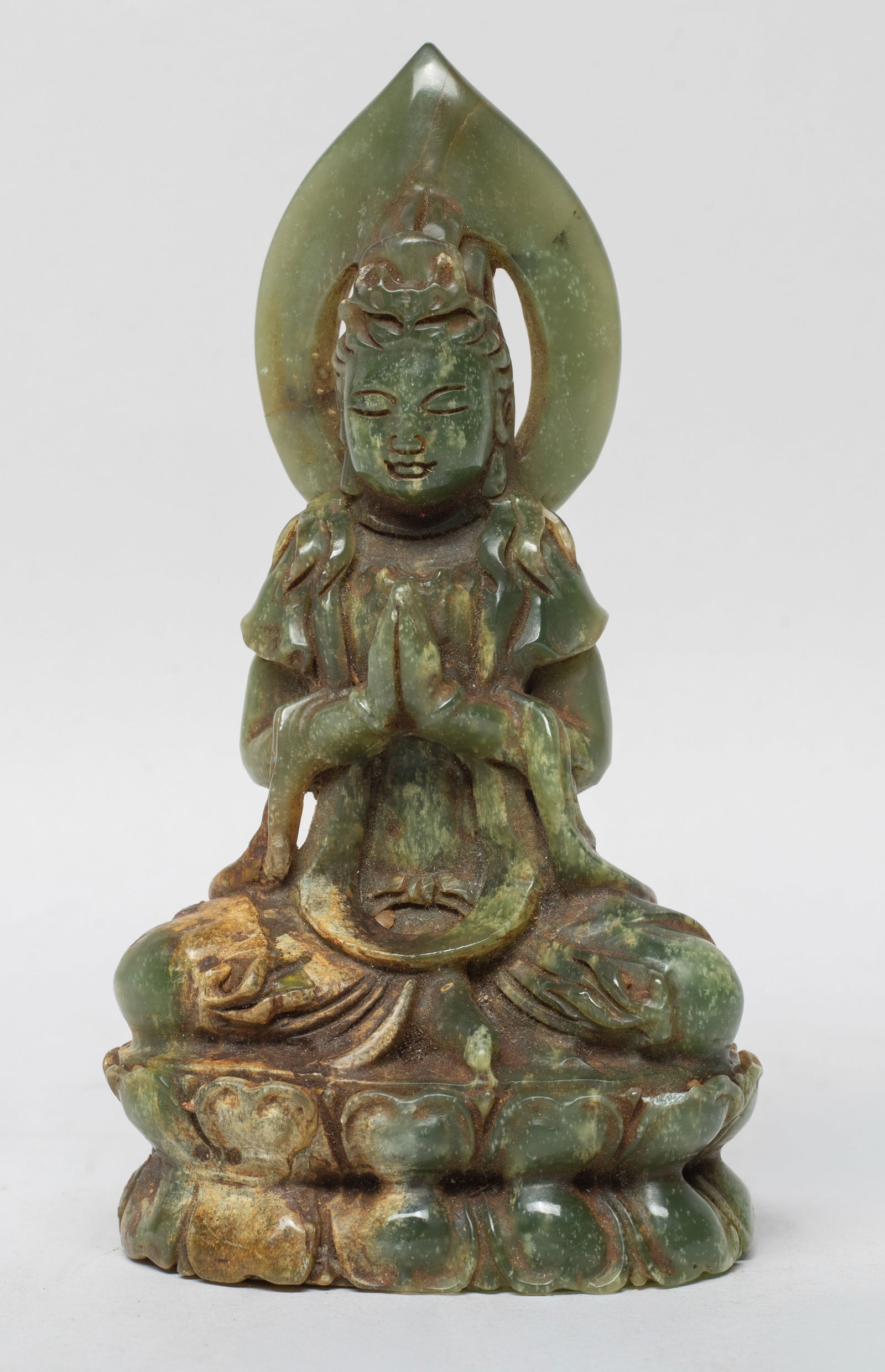 Chinese Export Spinach Jade Sculpture of Buddha (1 of 14)