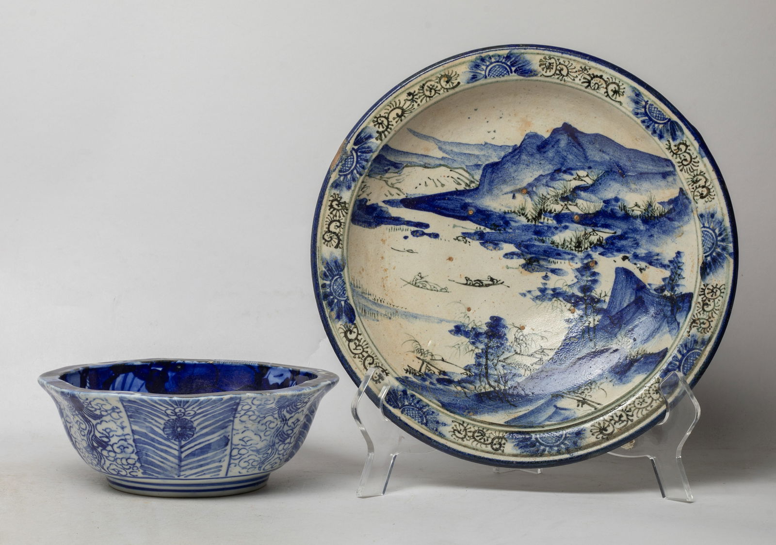 Two Late 19th Japanese Porcelain Plate & Bowl (1 of 15)