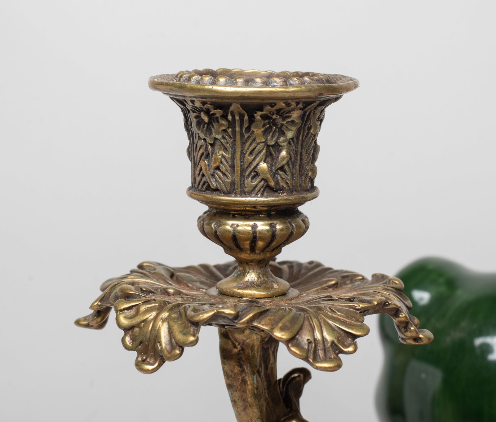 Two Chinese Export Porcelain Candlesticks - 4