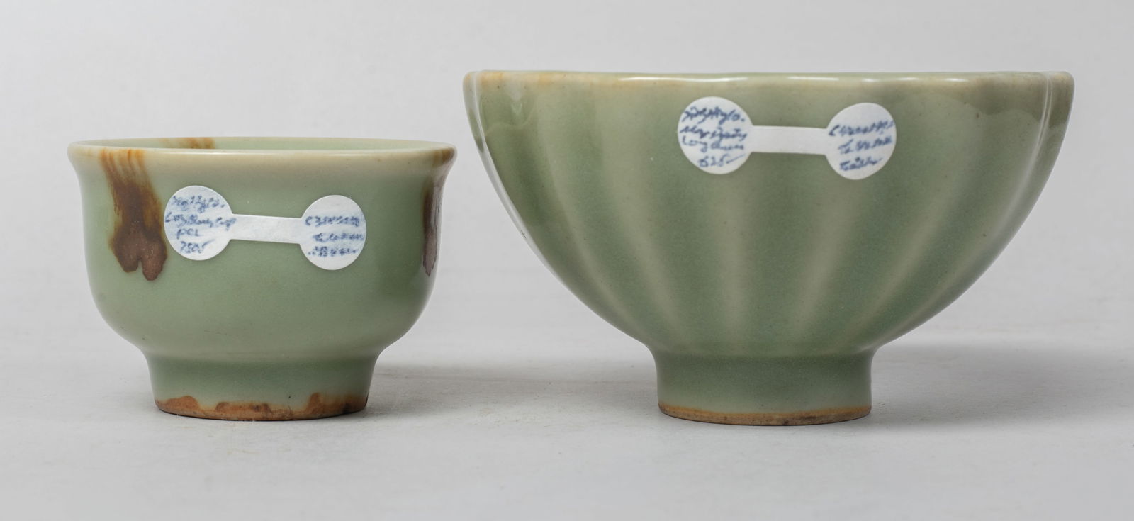 Two Chinese Longquan Porcelain Tea Cups (1 of 8)