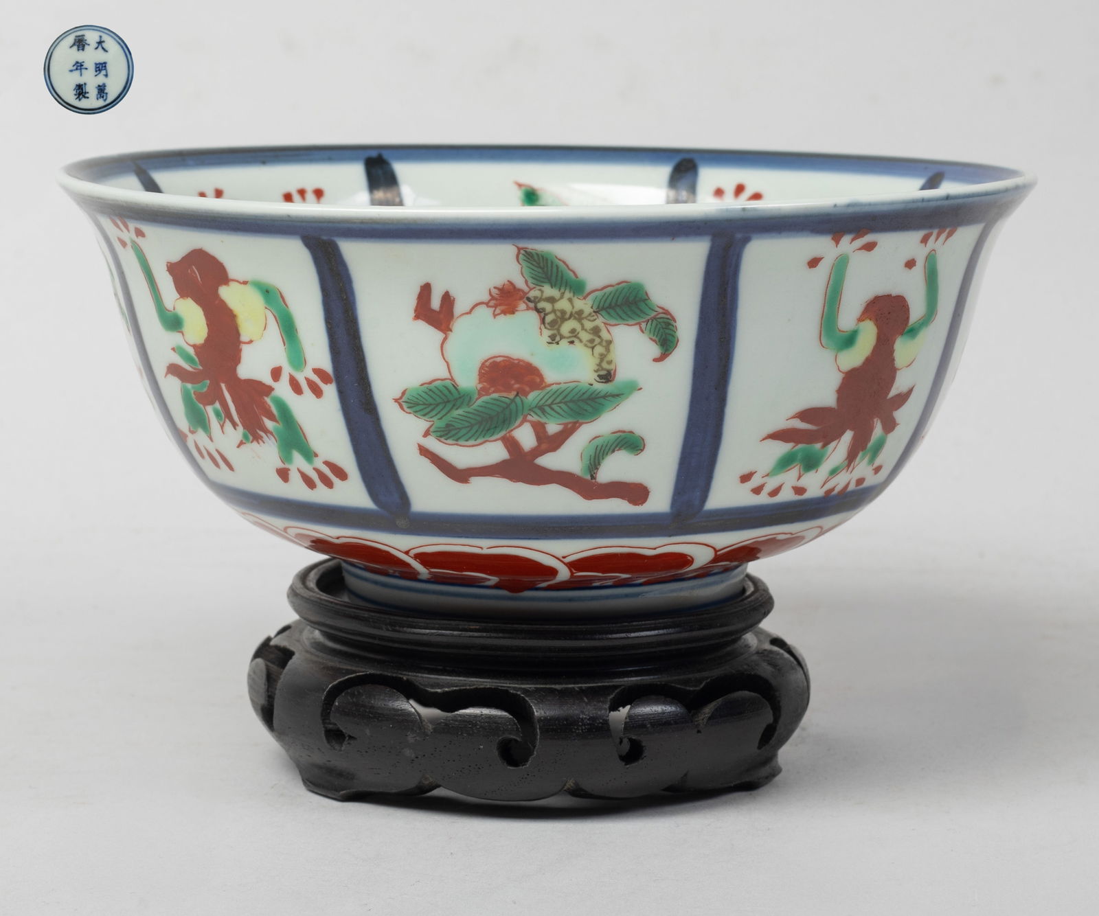 Rare Chinese Export Large Porcelain Bowl (1 of 10)