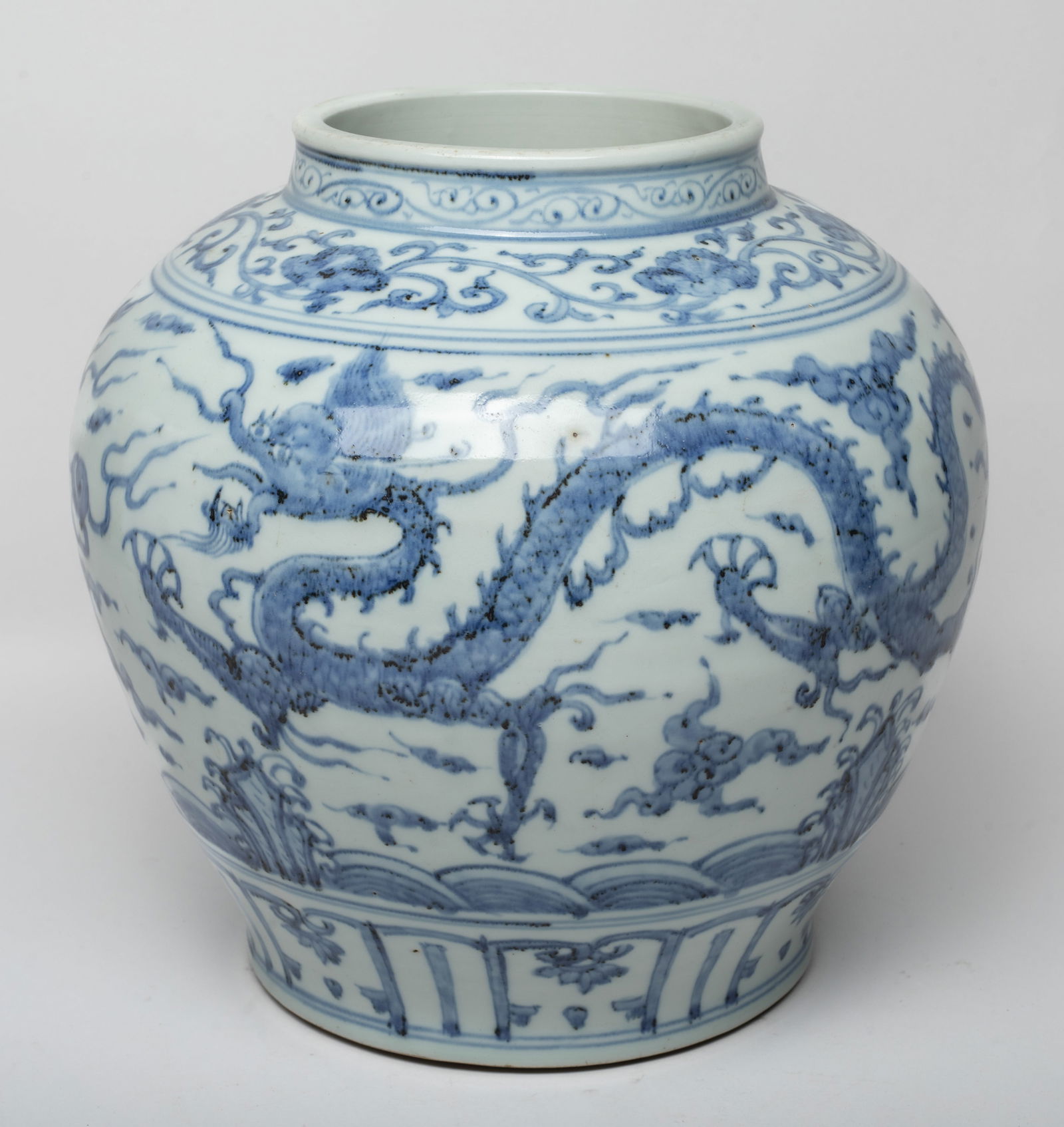 Large Chinese Blue & White Porcelain Jar (1 of 11)