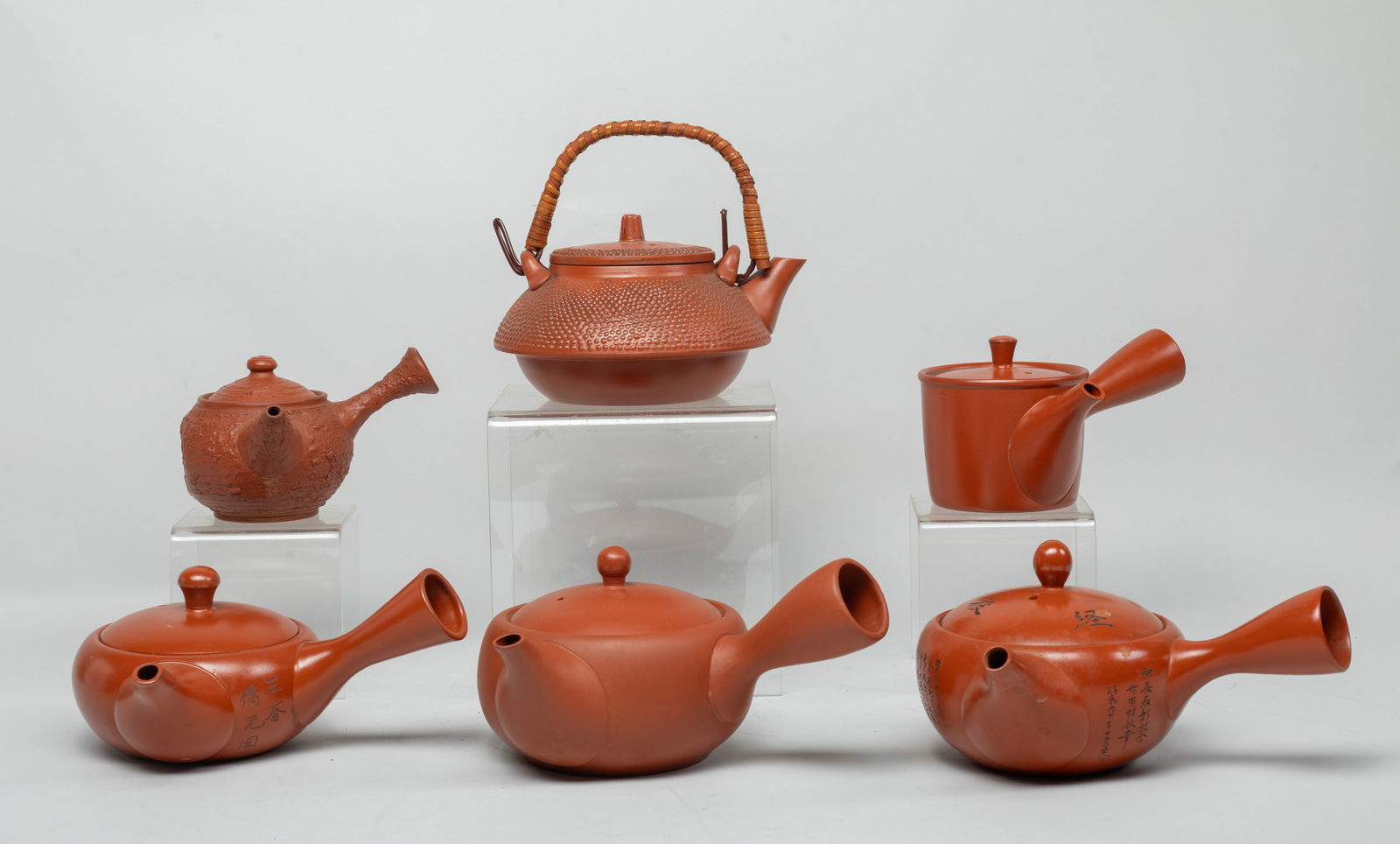 Set Vintage Asian Zisha/ Clay Tea Pots (1 of 8)