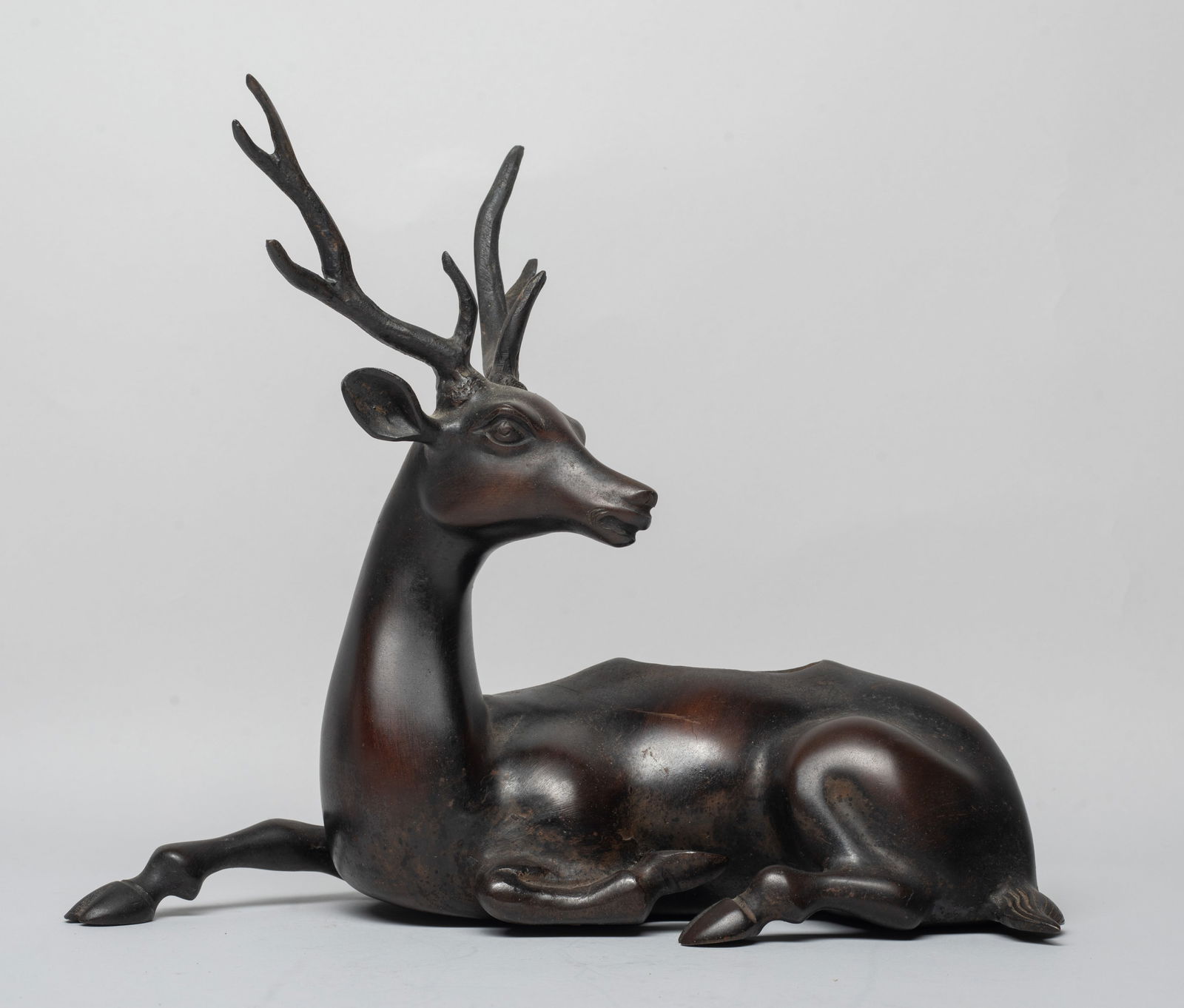 Vintage Japanese Bronze Censer of Deer (1 of 12)