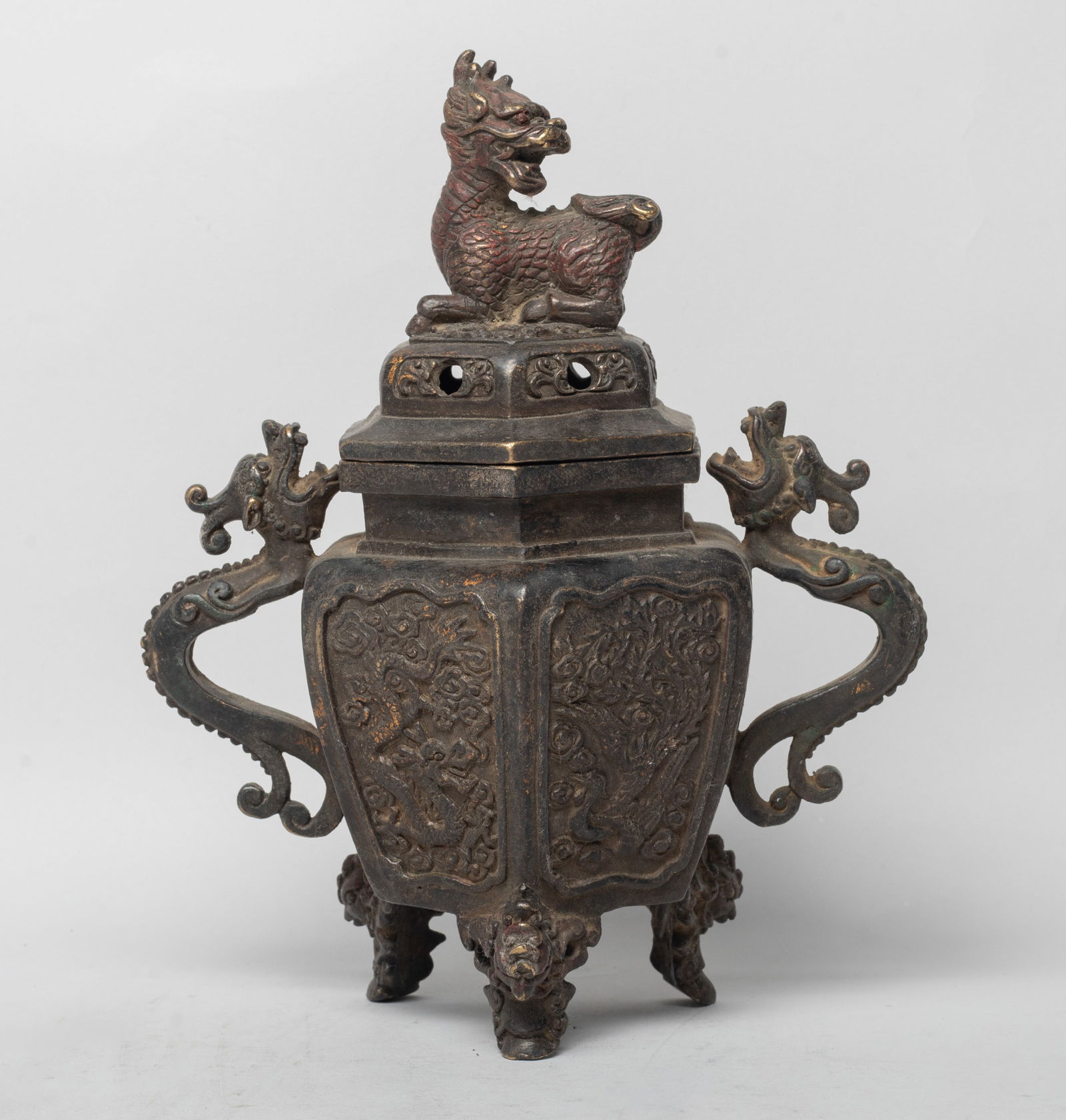 Estate Chinese Bronze Cabinet Censer (1 of 12)