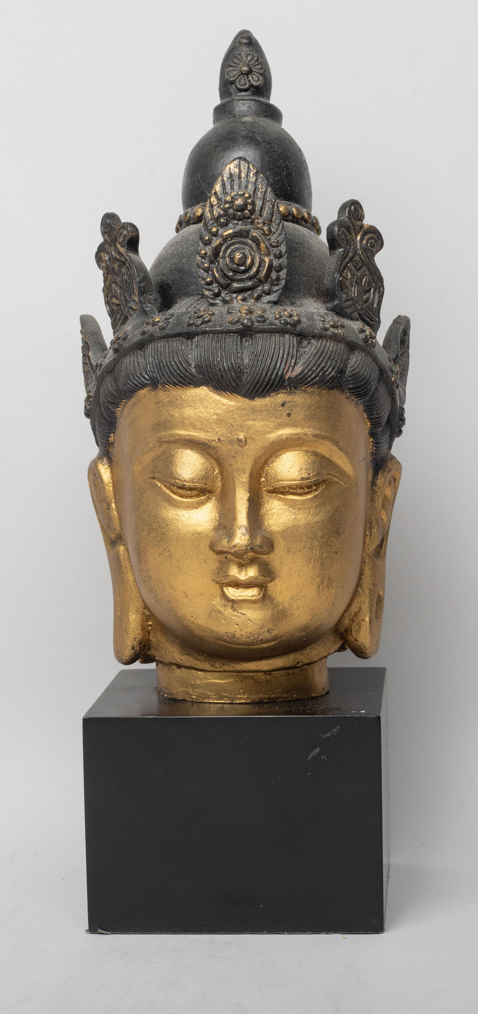Vintage Chinese Gold Color Bronze Buddha Head (1 of 11)