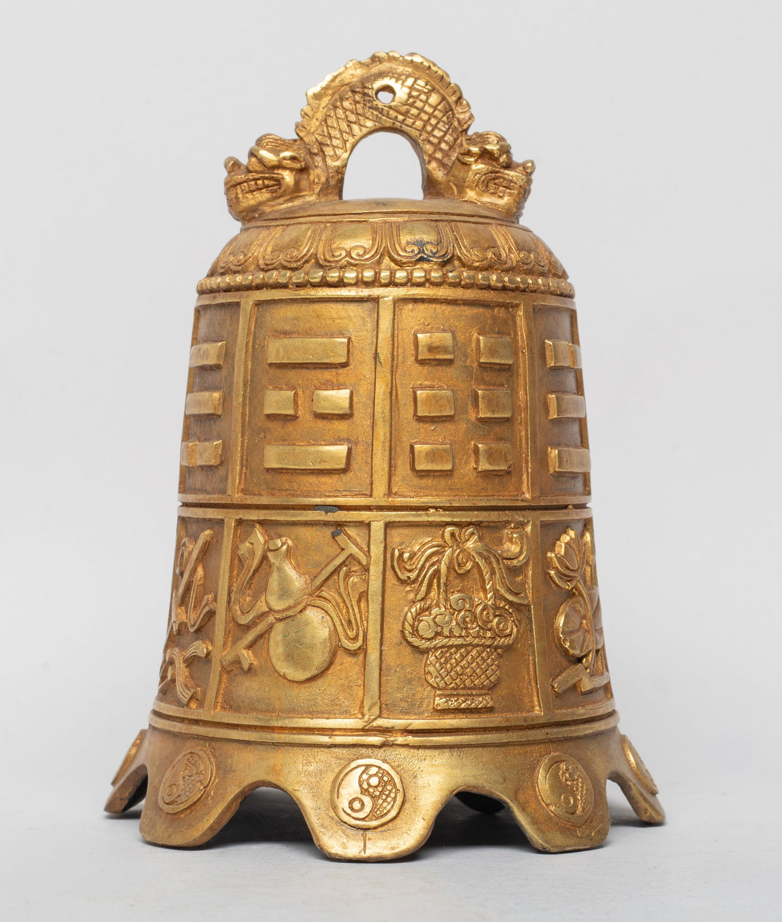 Chinese Export Gilt Bronze Sculpture of Bell (1 of 10)