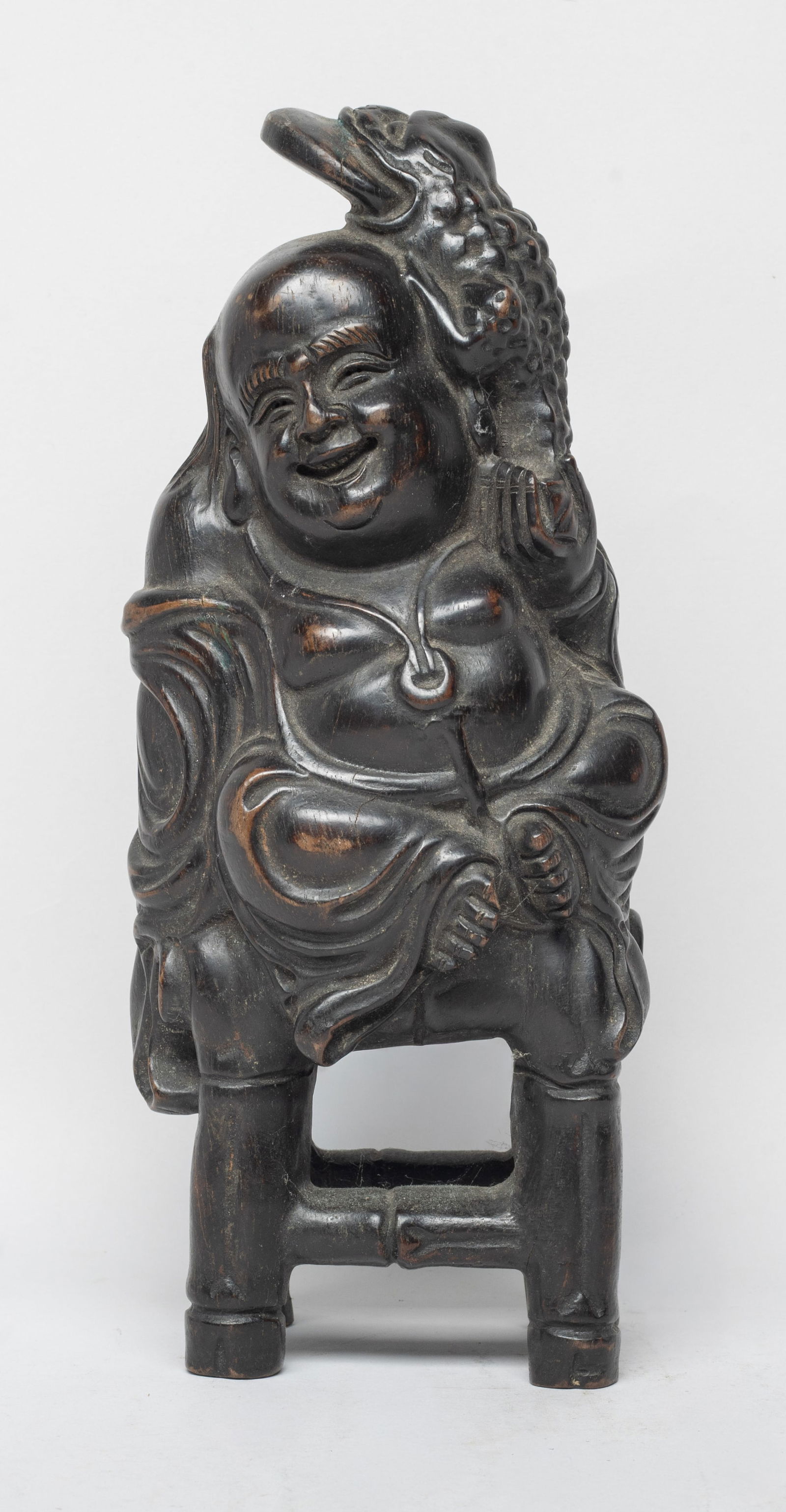 Heavy Chinese Wood Carved Sculpture of Liuhai (1 of 14)