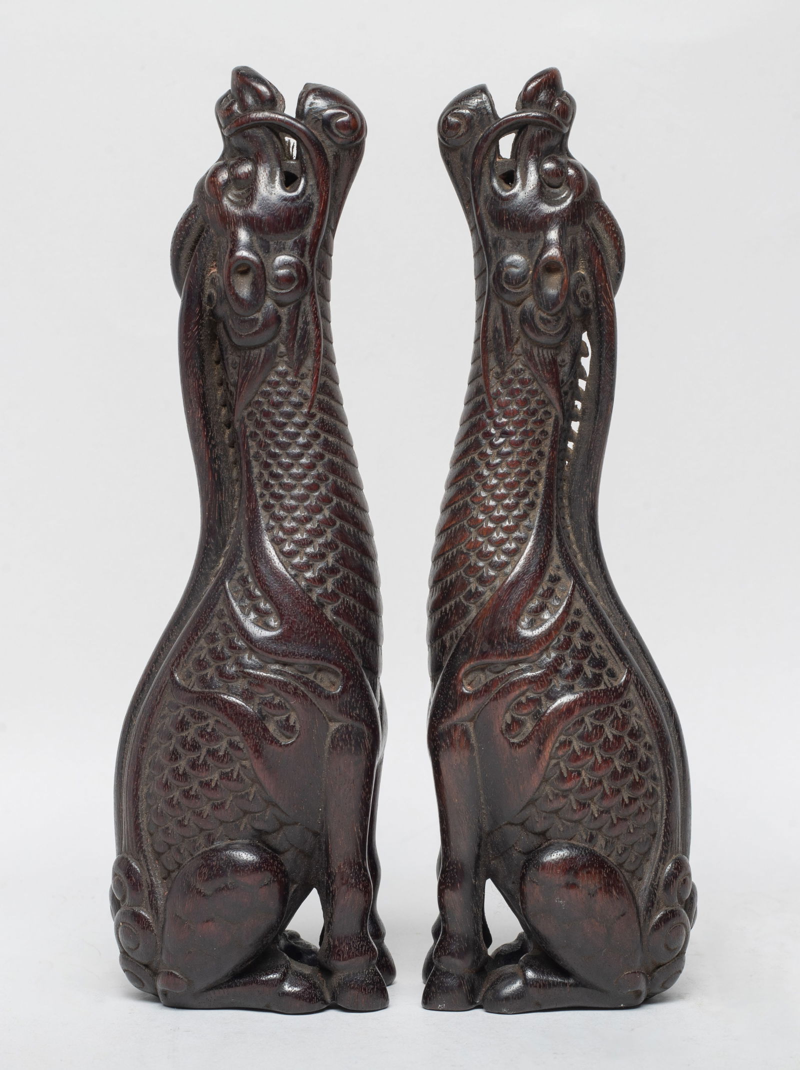 Two Chinese Wood Carved Table Sculptures (1 of 11)