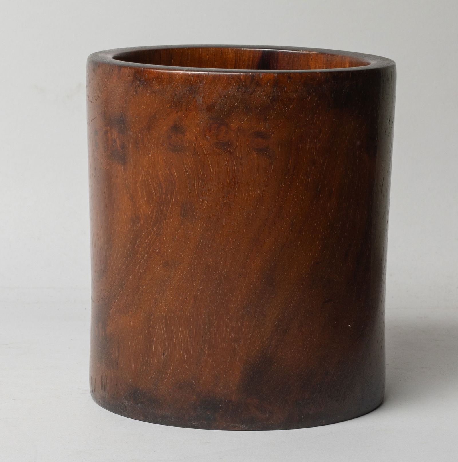 Rare Chinese Export Wood Brush Pot (1 of 8)