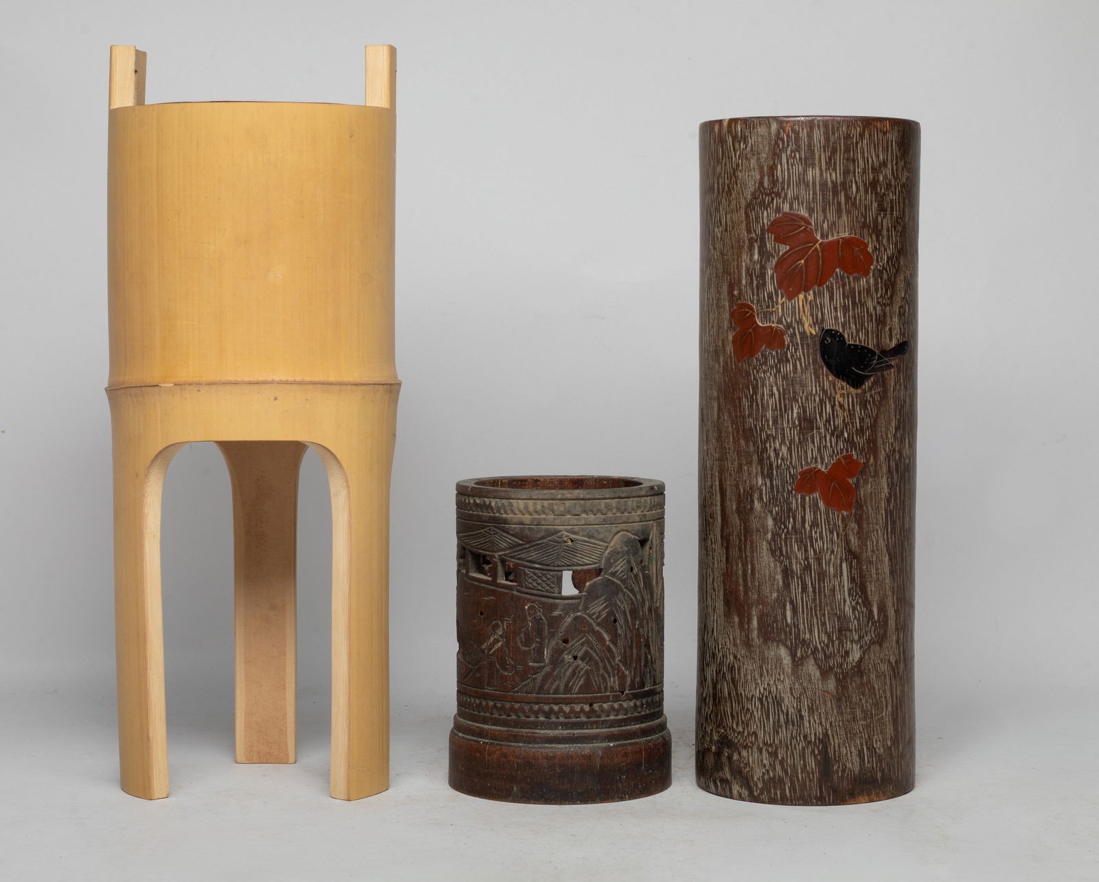 Set Collectible Chinese/ Asian Bamboo Carvings (1 of 12)