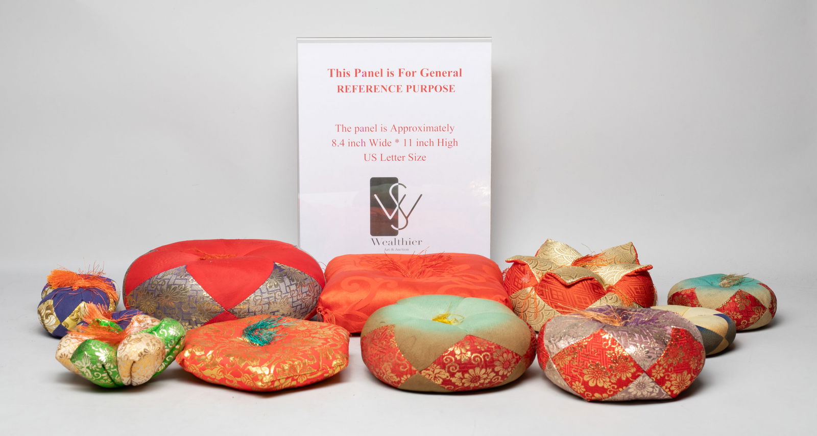 Set Vintage Asian Silk Pillows - 2