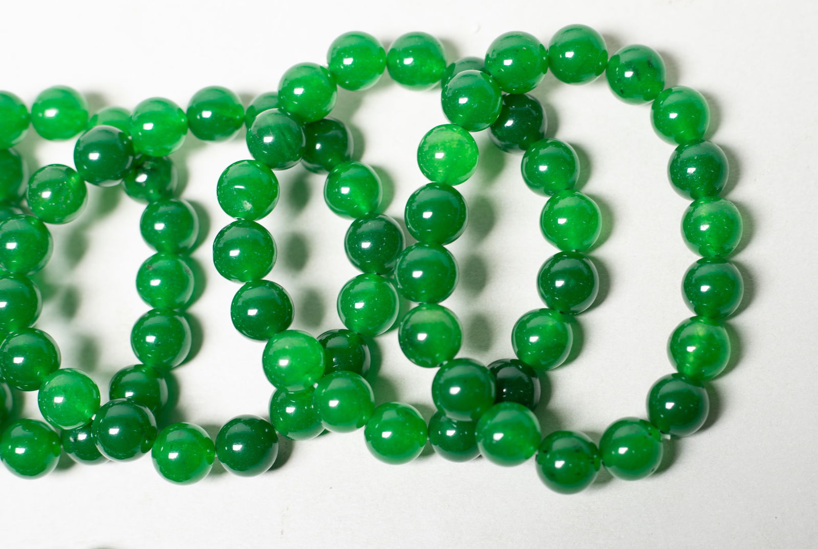 Set Chinese Export Bangles, Beads - 12