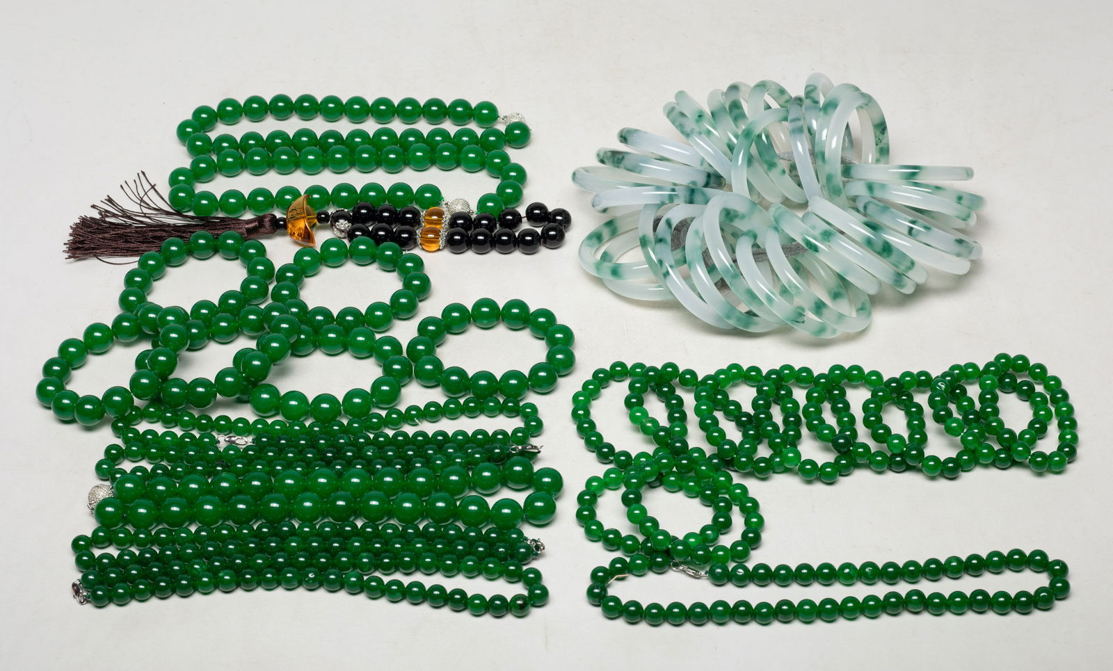 Set Chinese Export Bangles, Beads (1 of 16)