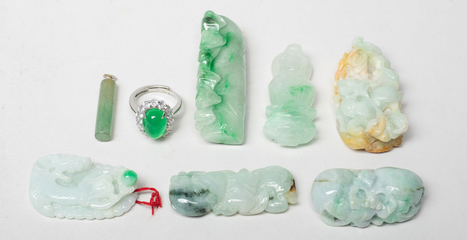 Set Chinese Export Jade/ Stone Carvings (1 of 18)