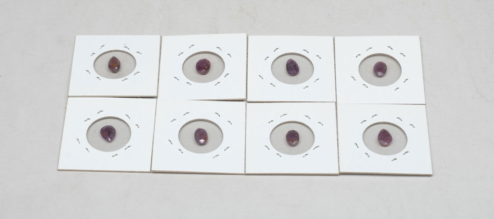 Set Vintage Ruby Gemstone Cut Nuggets - 12