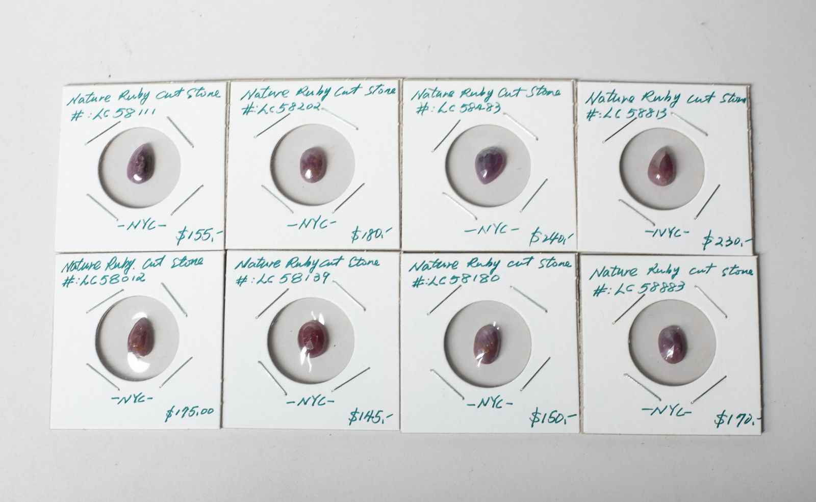 Set Vintage Ruby Gemstone Cut Nuggets (1 of 12)