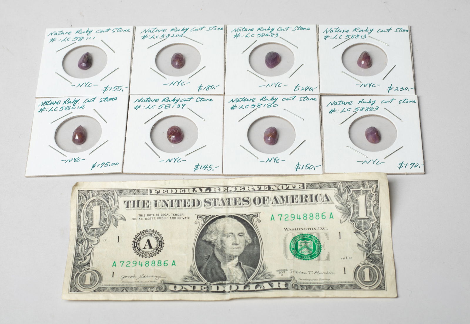 Set Vintage Ruby Gemstone Cut Nuggets - 2