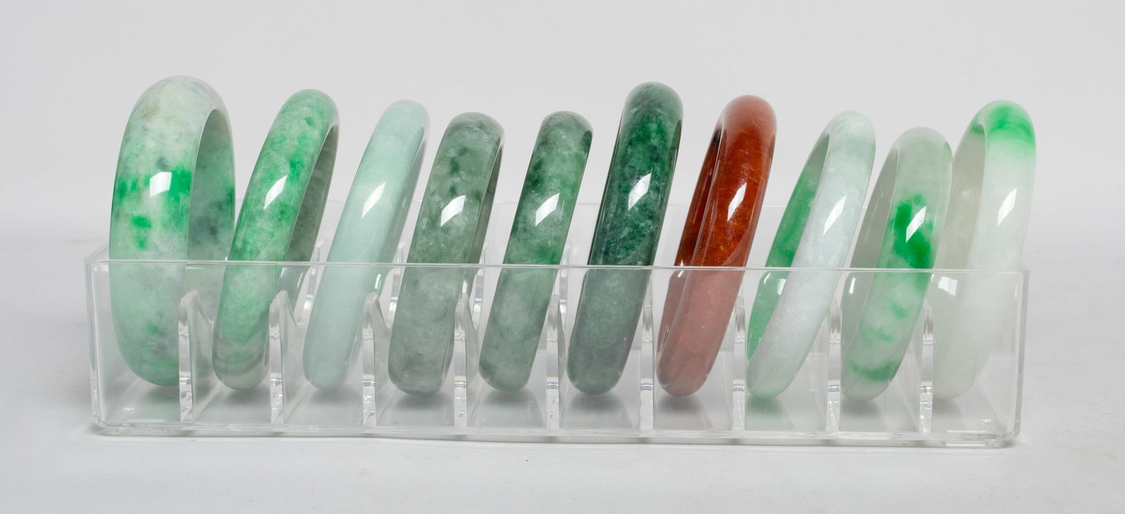 Estate Set Chinese Export Jade Bangles (1 of 12)