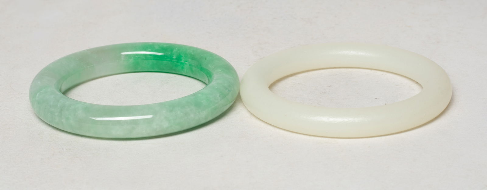 Two Chinese Jade / Colored Stone Bangles (1 of 10)