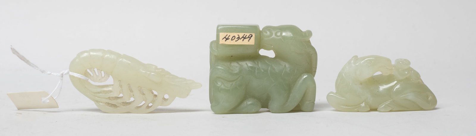 Set Chinese Export Jade Carved Pendants (1 of 15)