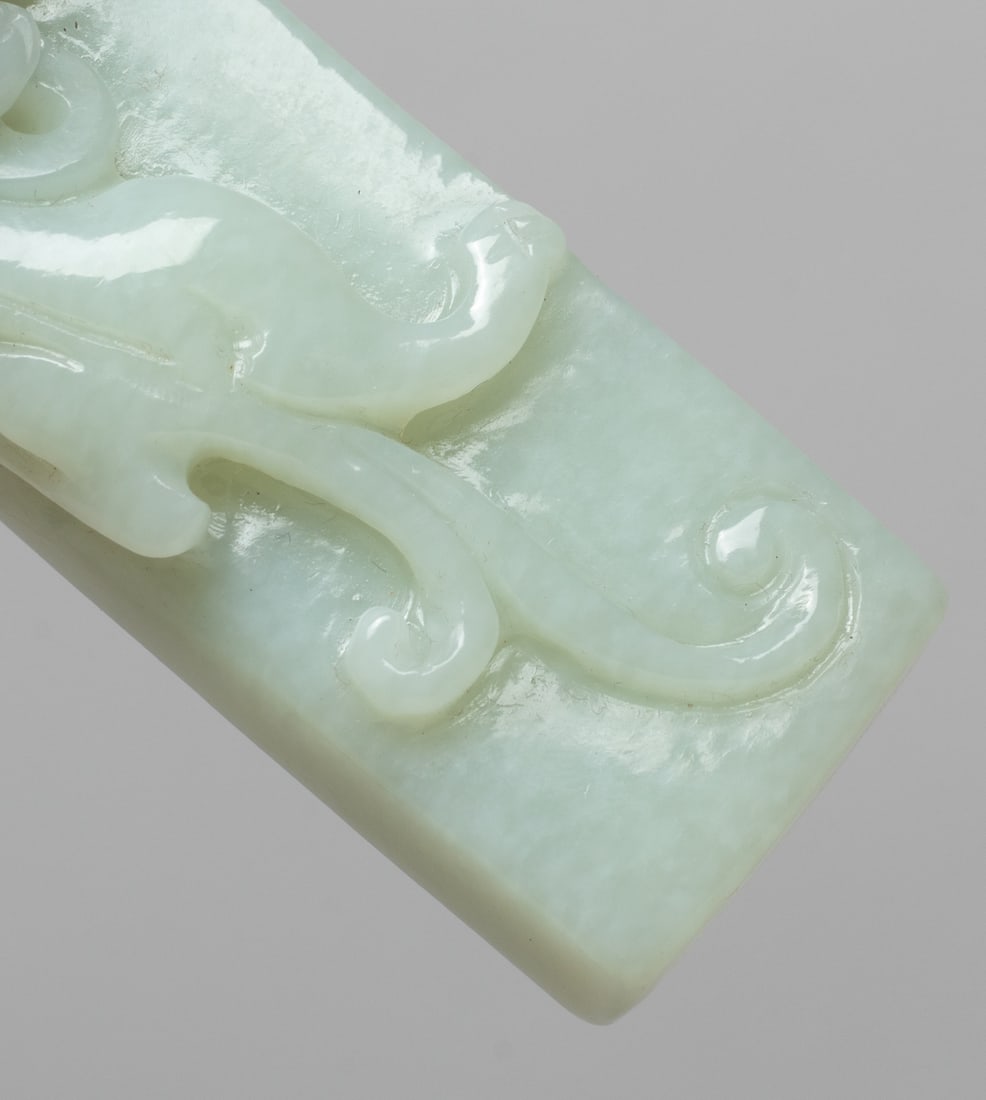 Two Chinese Export Jade Pendants - 5