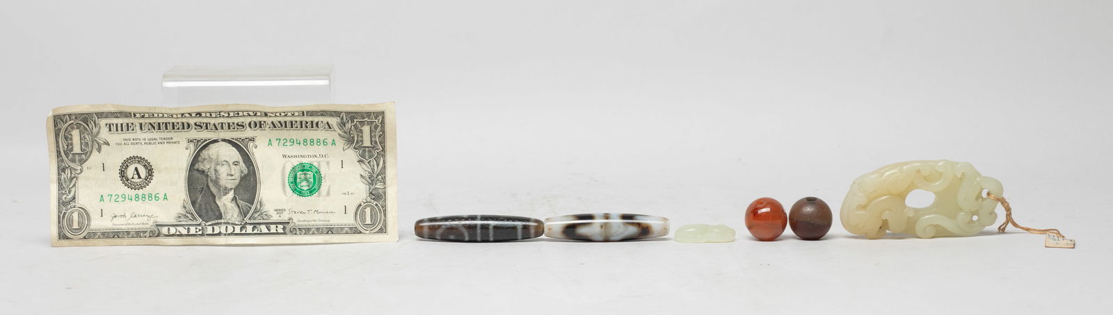 Chinese Export, Jade, Agate, Dzi Beads - 2