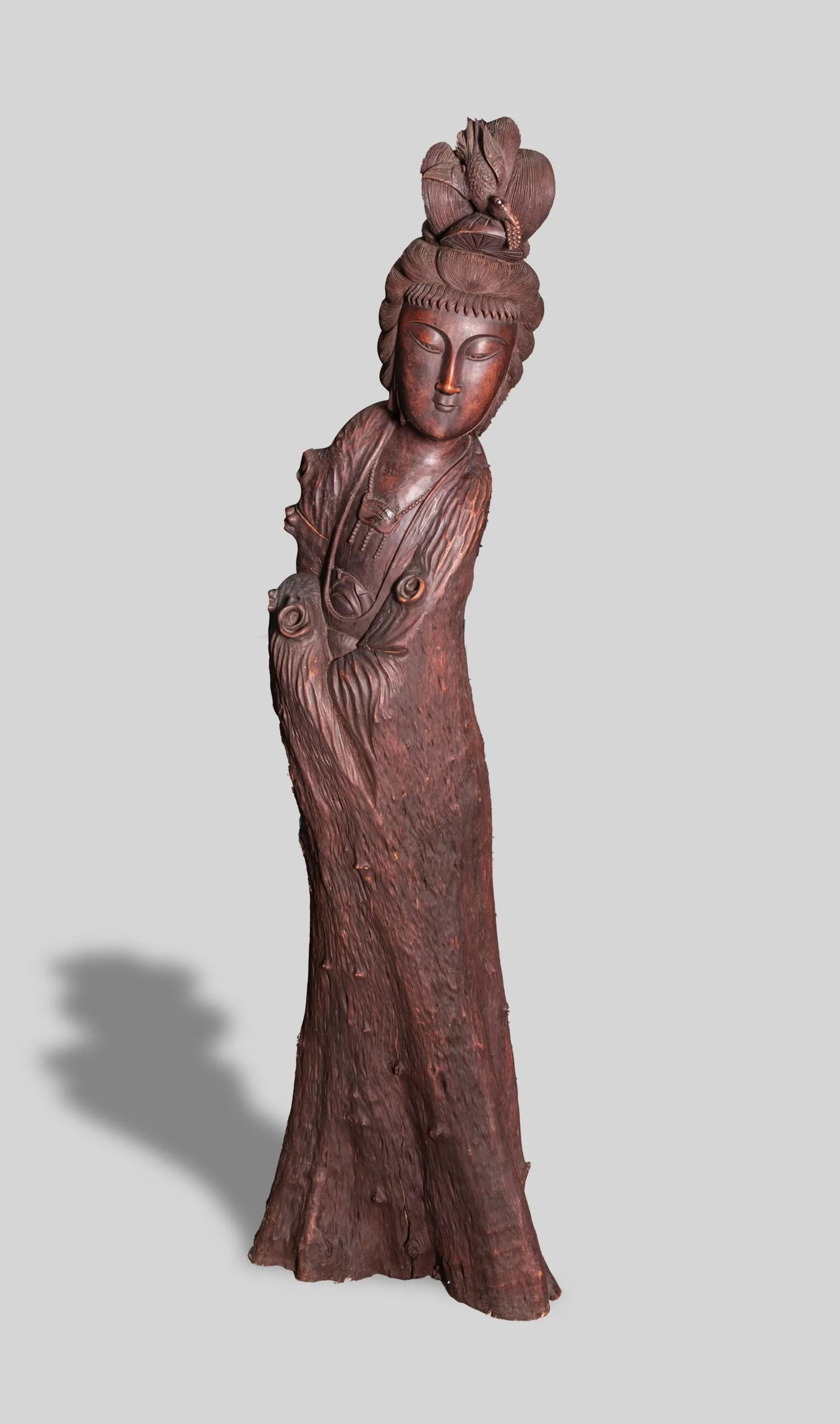 Tall Chinese Wood Figure (1 of 10)