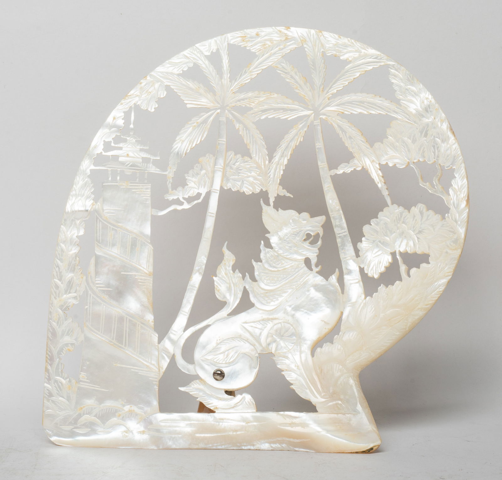 Large South Asian MOP Carved Sculpture (1 of 9)