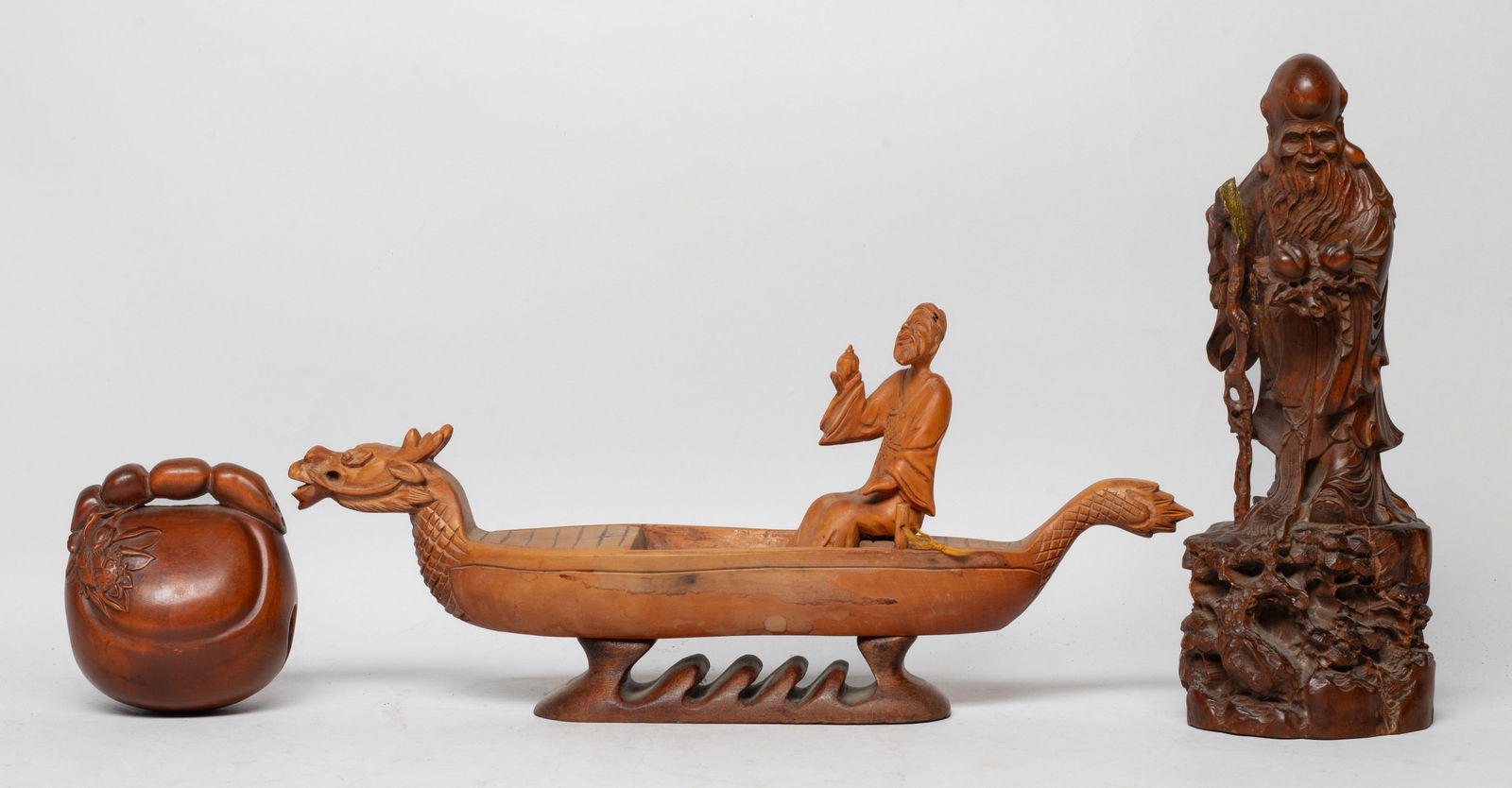 Set Chinese Export Wood Sculptures (1 of 17)