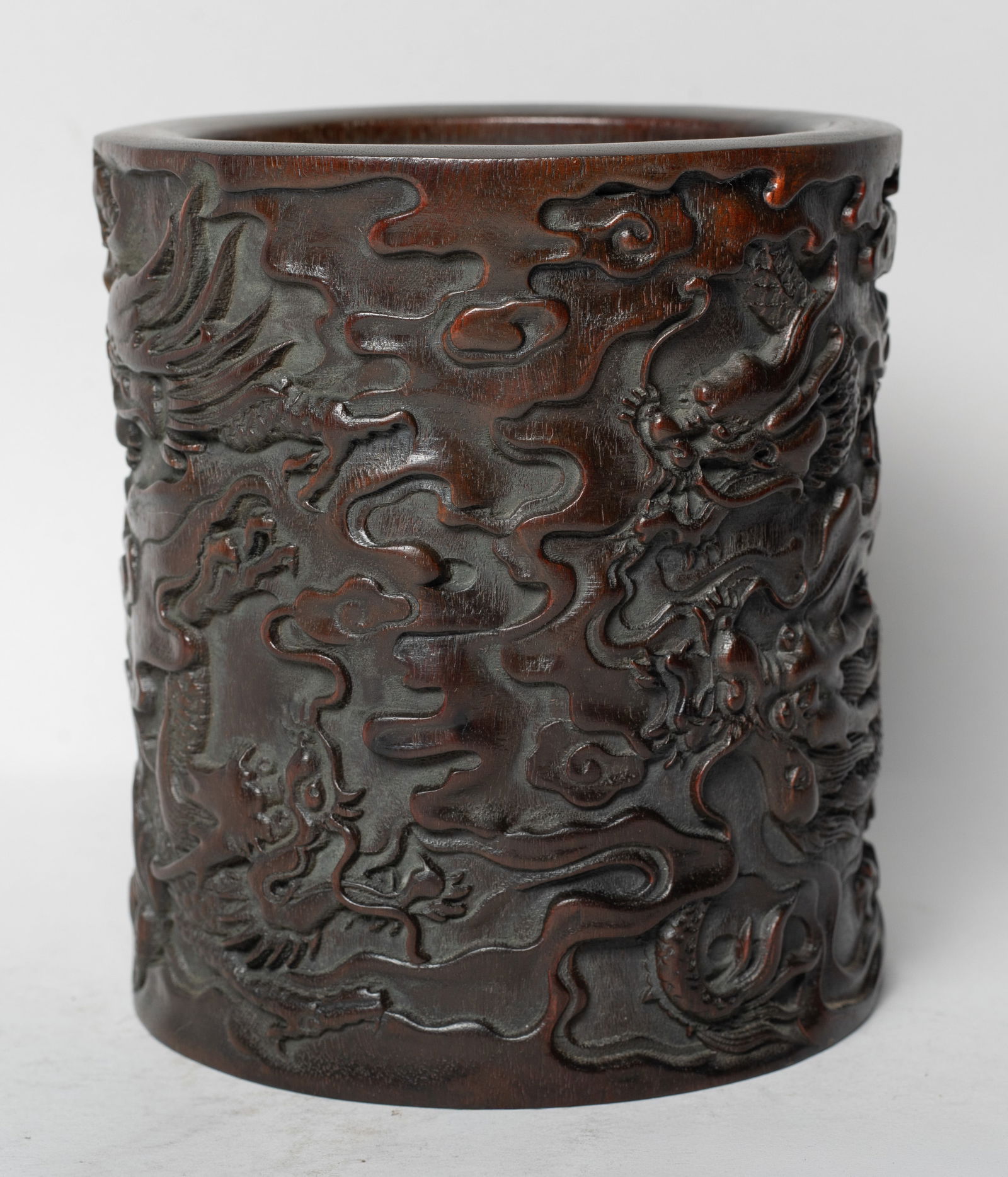 Estate Chinese Bark of Agarwood Brush Pot (1 of 12)