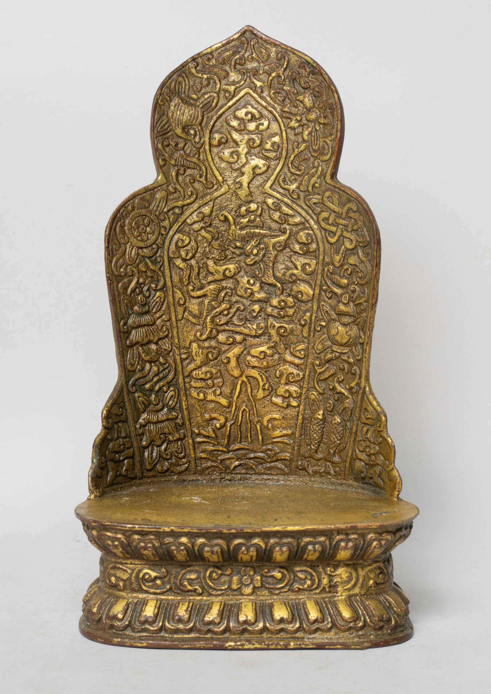 Chinese Gilt Bronze Sculpture of Buddha Base (1 of 8)