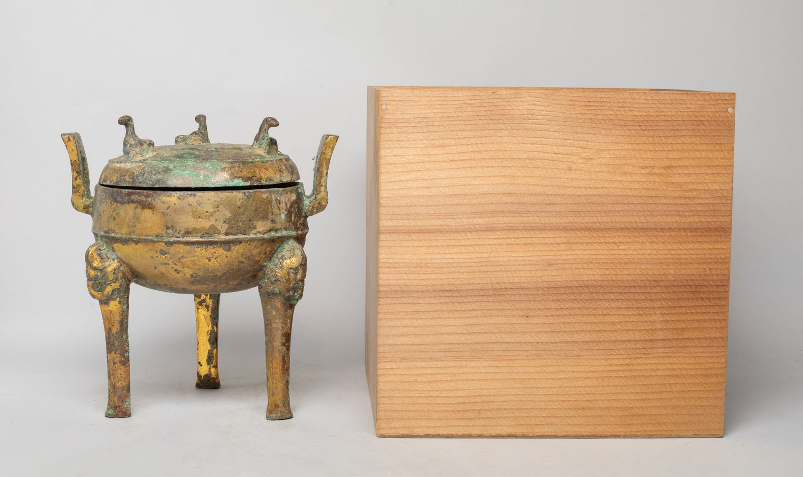 Estate Large Chinese Gilt Bronze Censer (1 of 13)