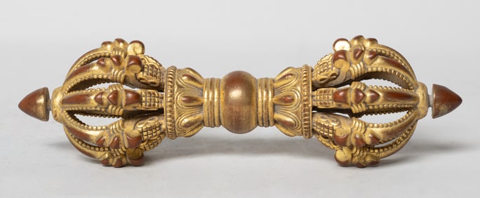 Estate Chinese Sino-Tibetan Bronze Vajra