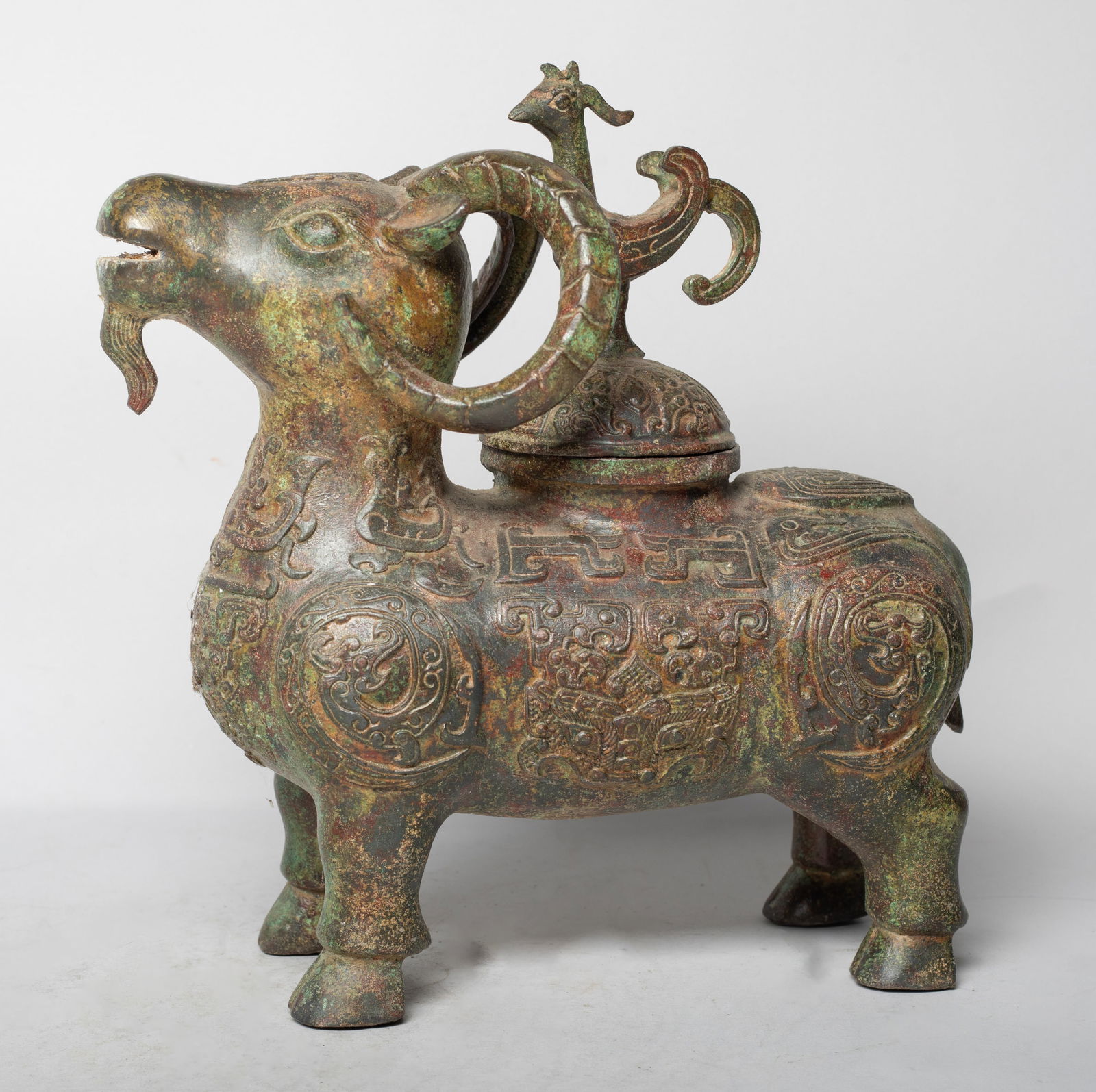 Estate Chinese Bronze Ram Sculpture (1 of 14)